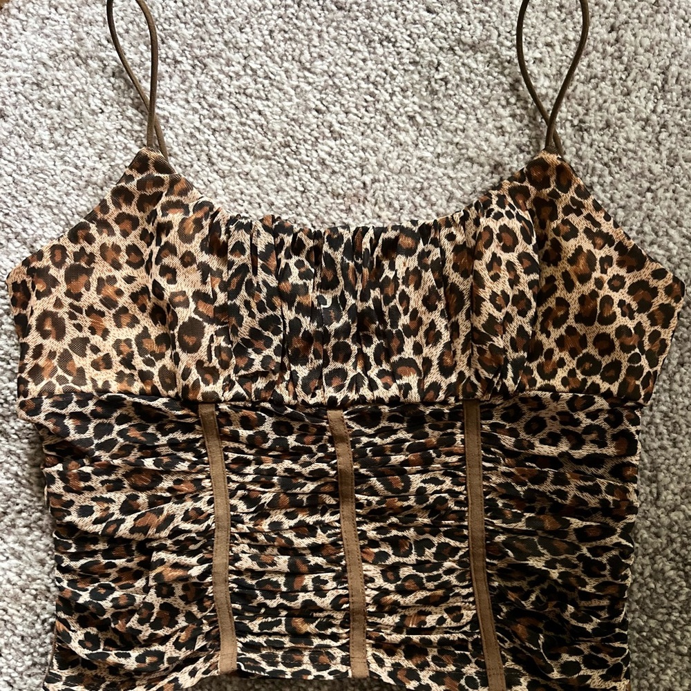 Princess Polly Leopard Bustier Top